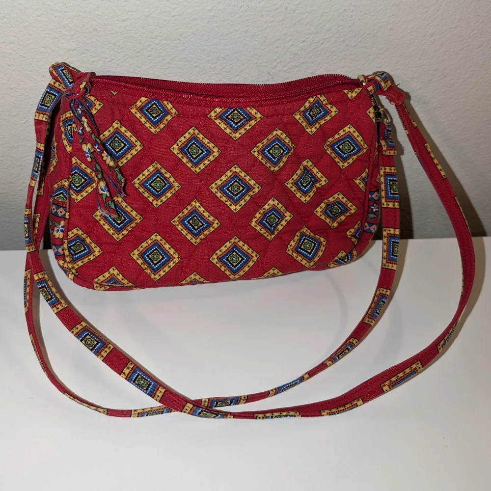 COPY - ๐ $3/$15 Vera Bradley "Villa Red" Small Crossbody Purse - Picture 1 of 16